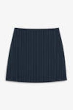 Navy pinstripe - A-line mini skirt - 0