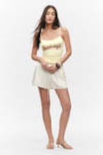 Light Yellow - Cosmic Blade - Slim Strappy Tank Top - 1