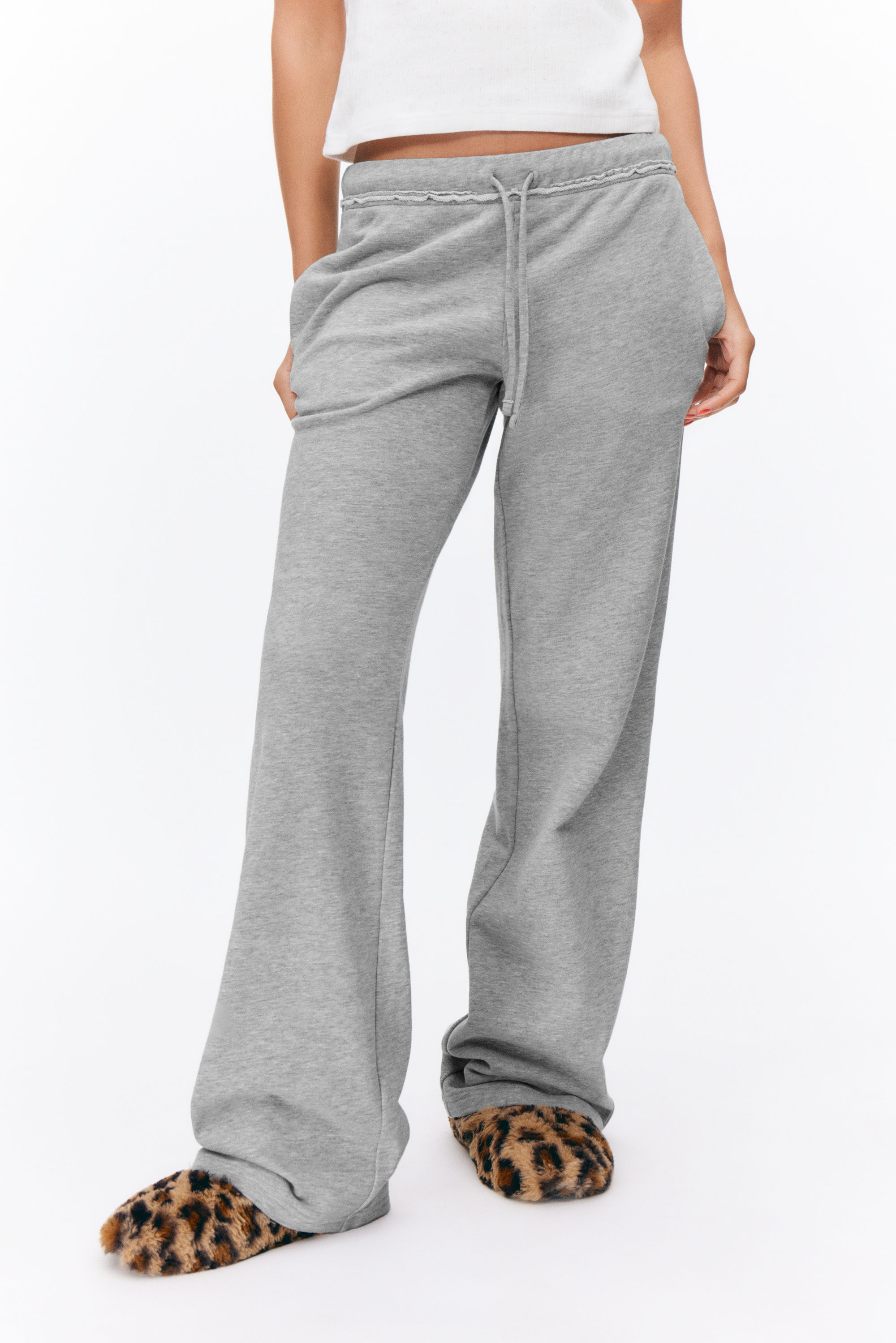 Grey Melange - Soft Terry Pyjama Bottoms - 2