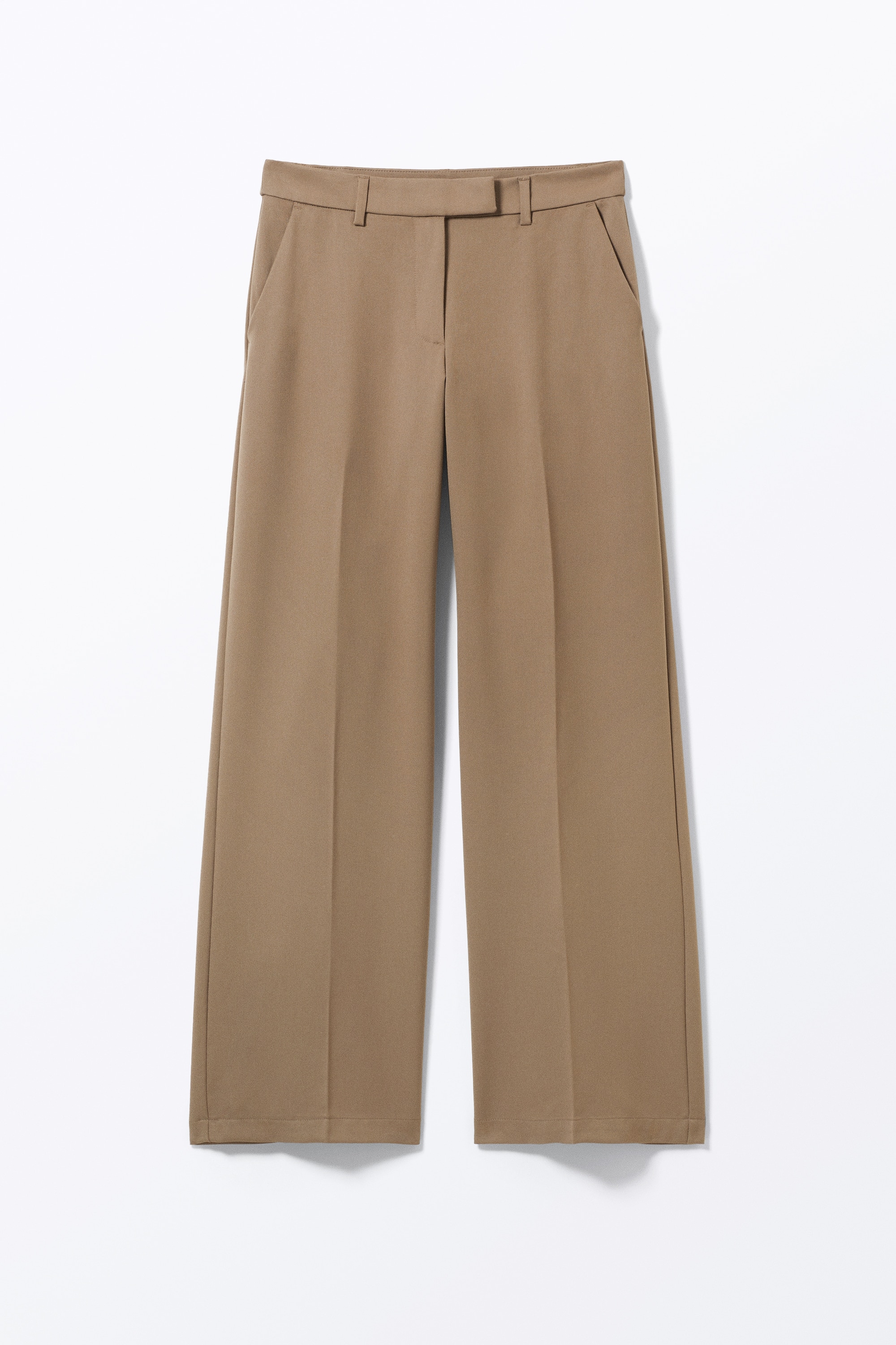 Tief geschnittene Bundfaltenhose aus Anzugstoff - Blasses Beige/Dunkelgrau gestreift/Dunkelgrau/Schwarz