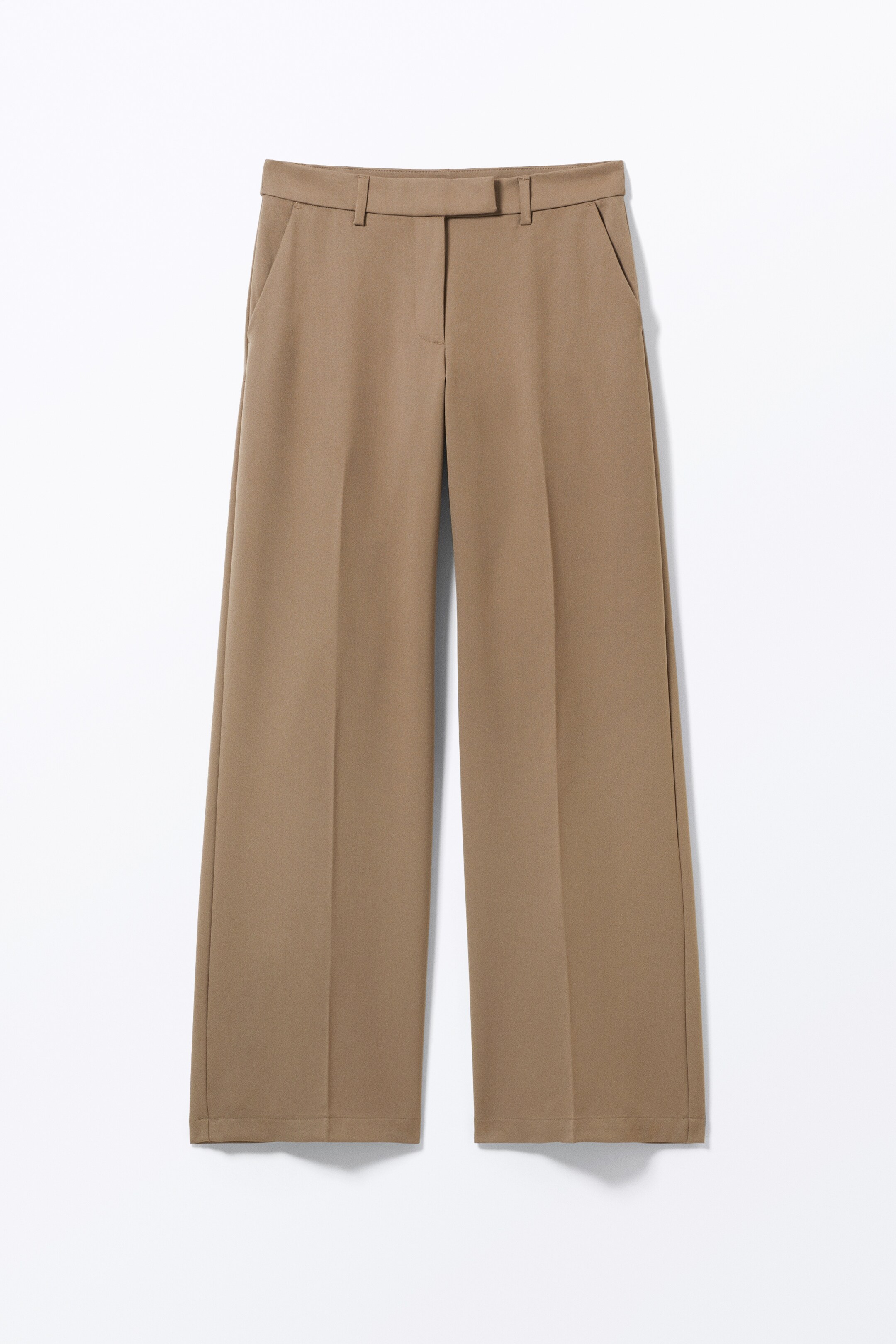 Grösseres Bild ansehen: Tief geschnittene Bundfaltenhose aus Anzugstoff - Blasses Beige - DAMEN | H&M CH 4