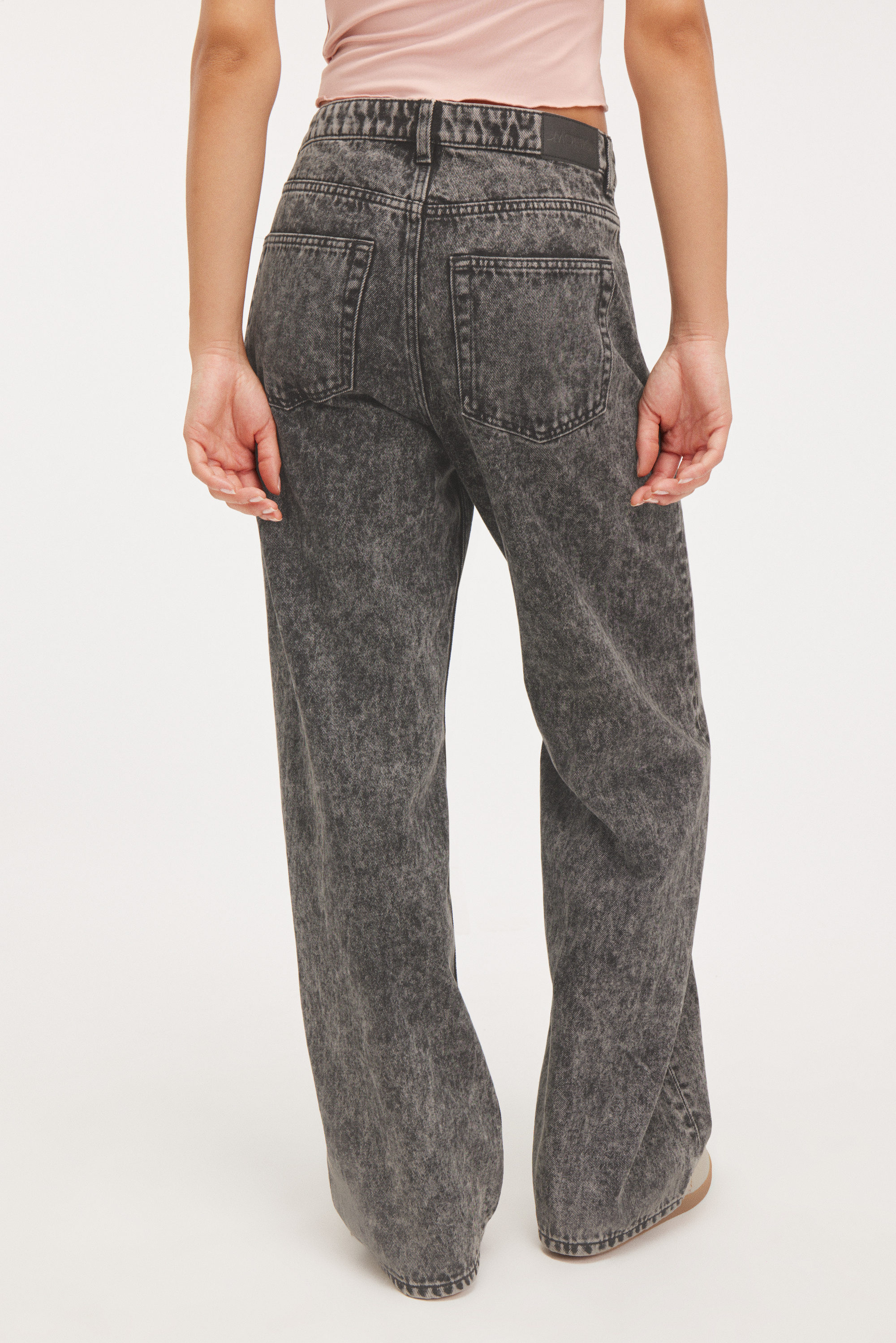 Washed Black - Naoki Low Loose Jeans - 4
