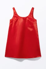 Red - Mini-Latzkleid - 0