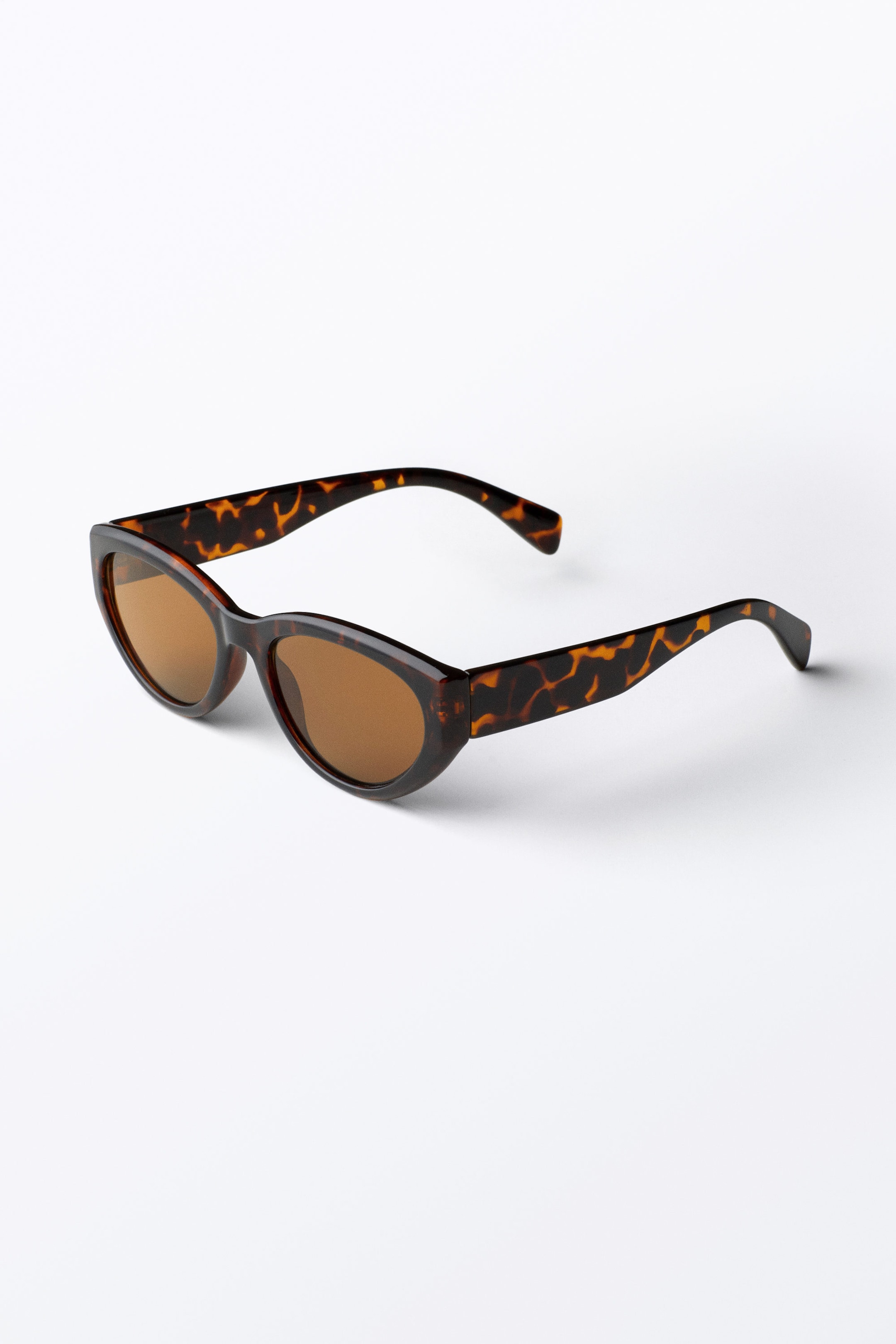 Tortoiseshell - bruna Linser - Kantiga cat-eye solglasögon - 2
