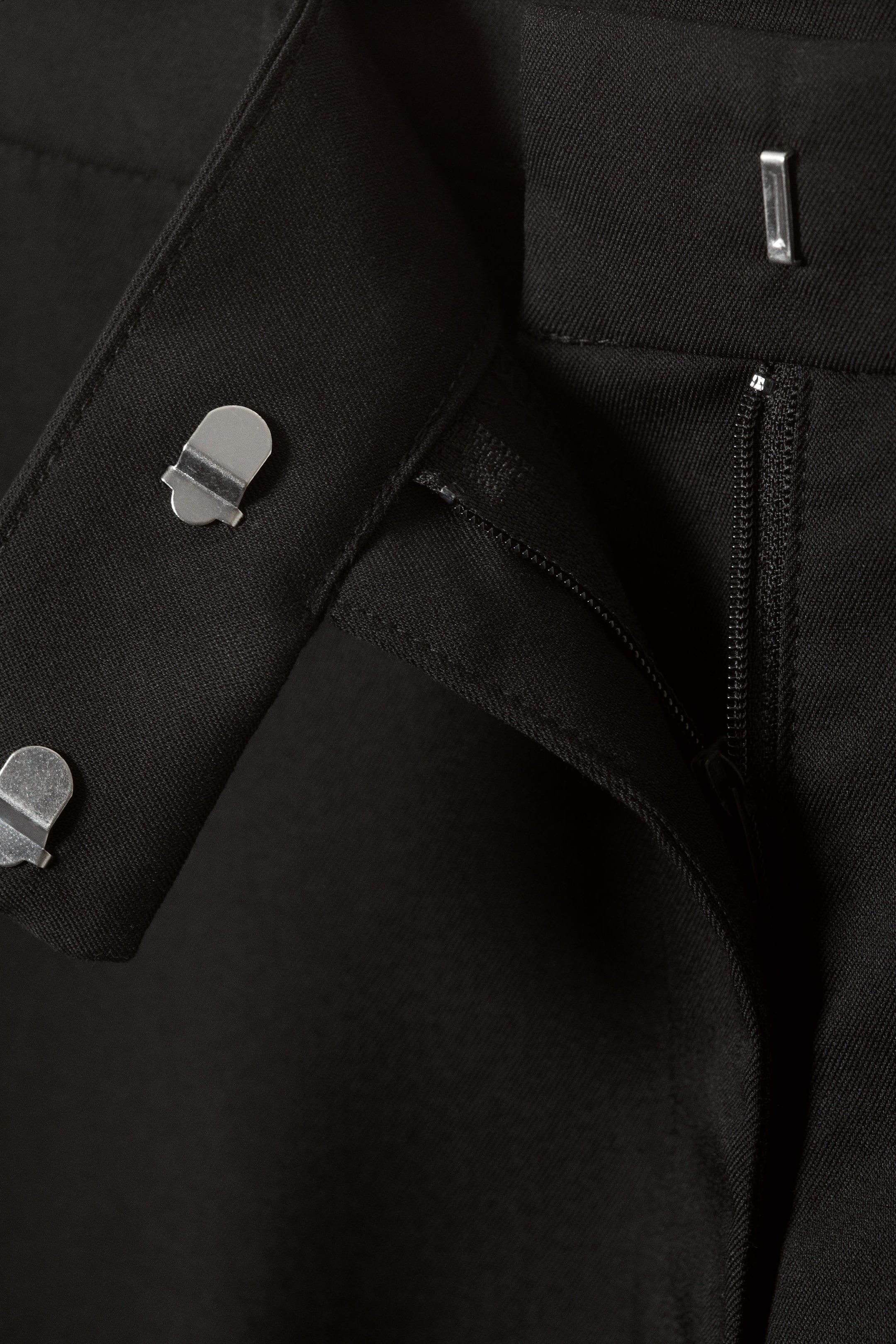 Zwart - Geplooide pantalon met lage taille - 5