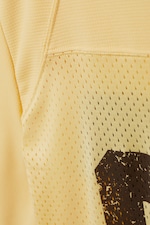 Light Yellow & Brown - Sporty Mini T-shirt Dress - 2