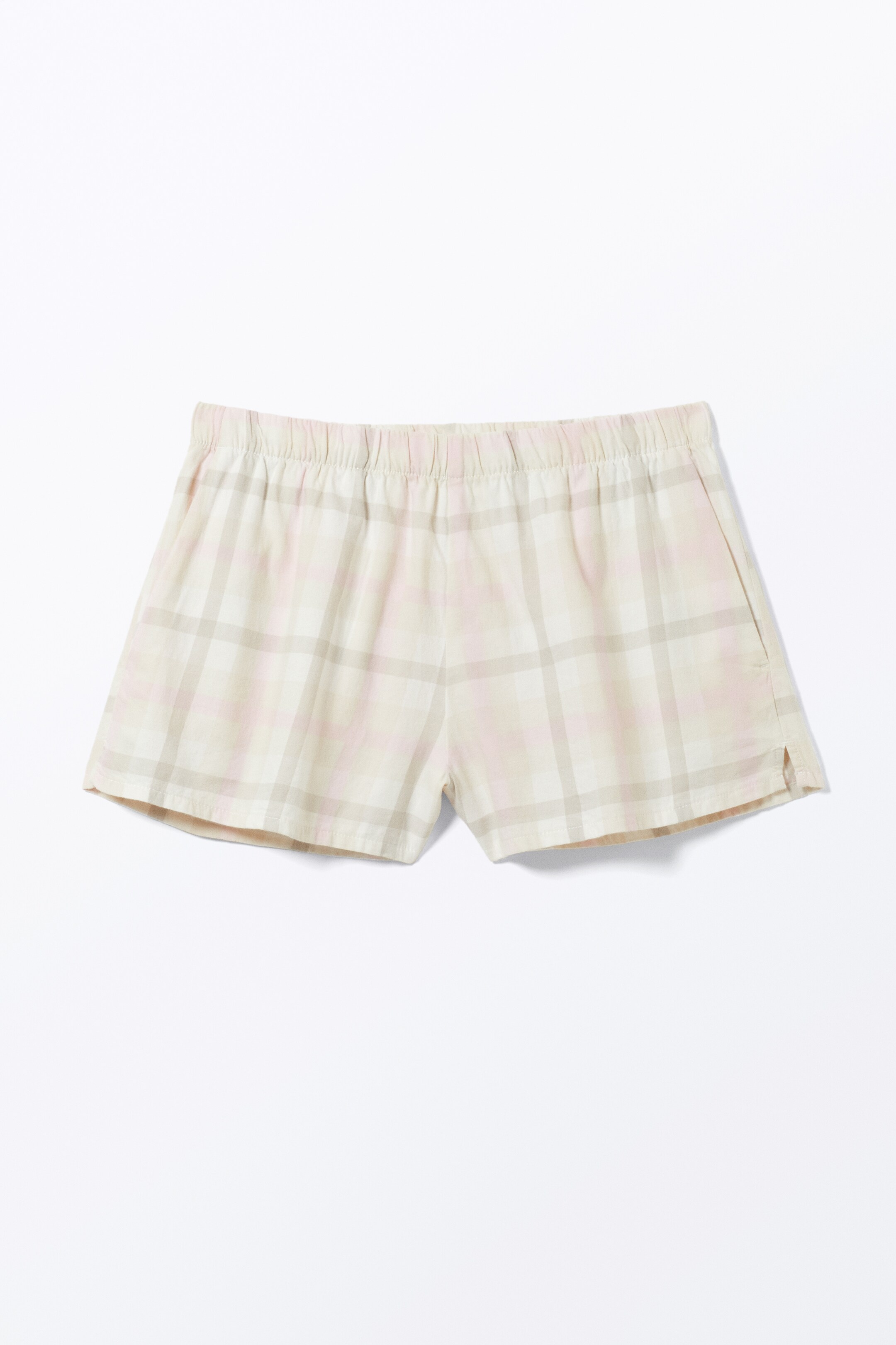 View larger image: Flannel Boxer Shorts - Beige Check - Ladies | H&M GB 1