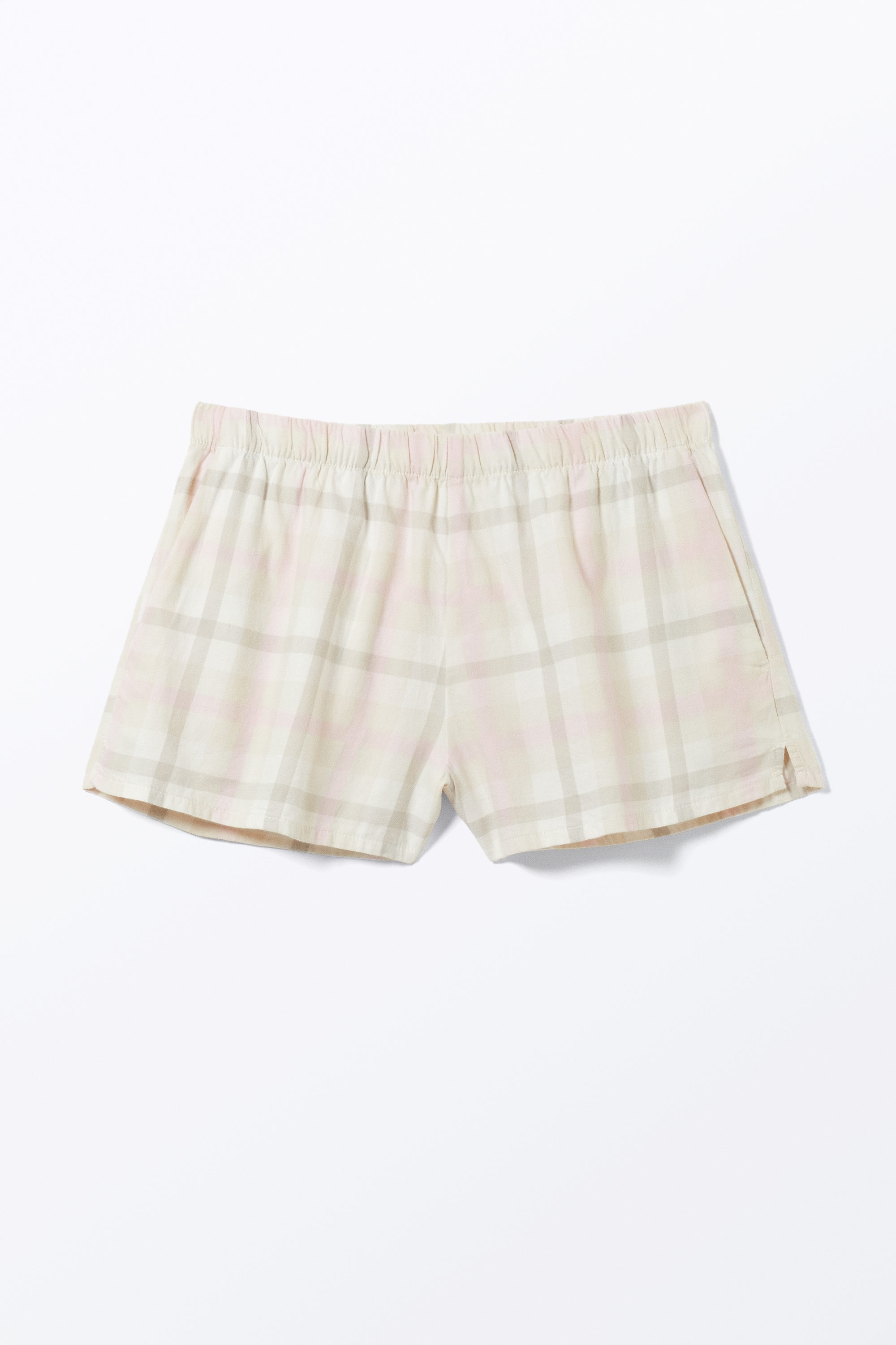 Beige Check - Flannel Boxer Shorts - 3