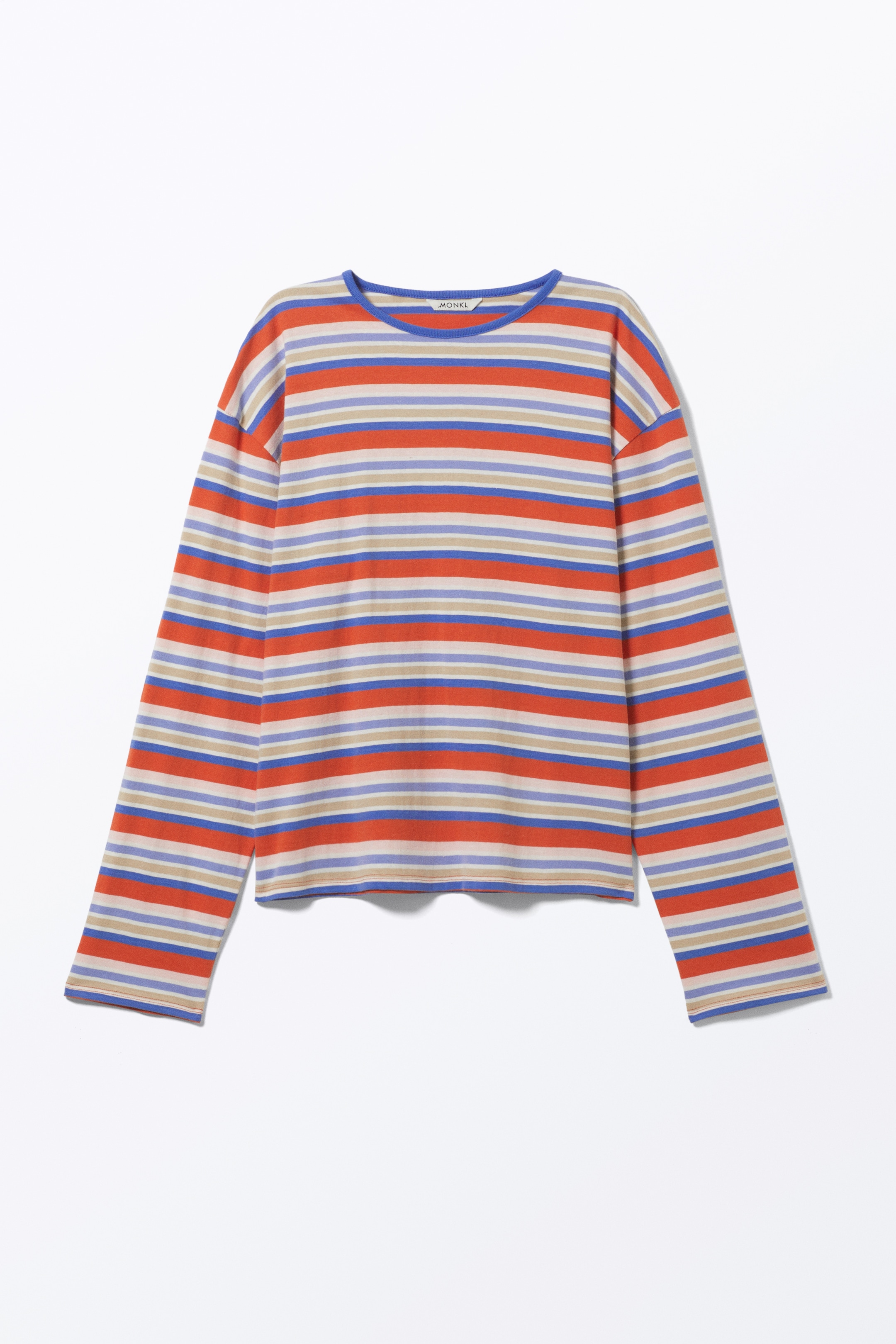 Grösseres Bild ansehen: T-Shirt mit kastigem Ärmel - Orange - Mehrfarbige Streifen - DAMEN | H&M CH 3