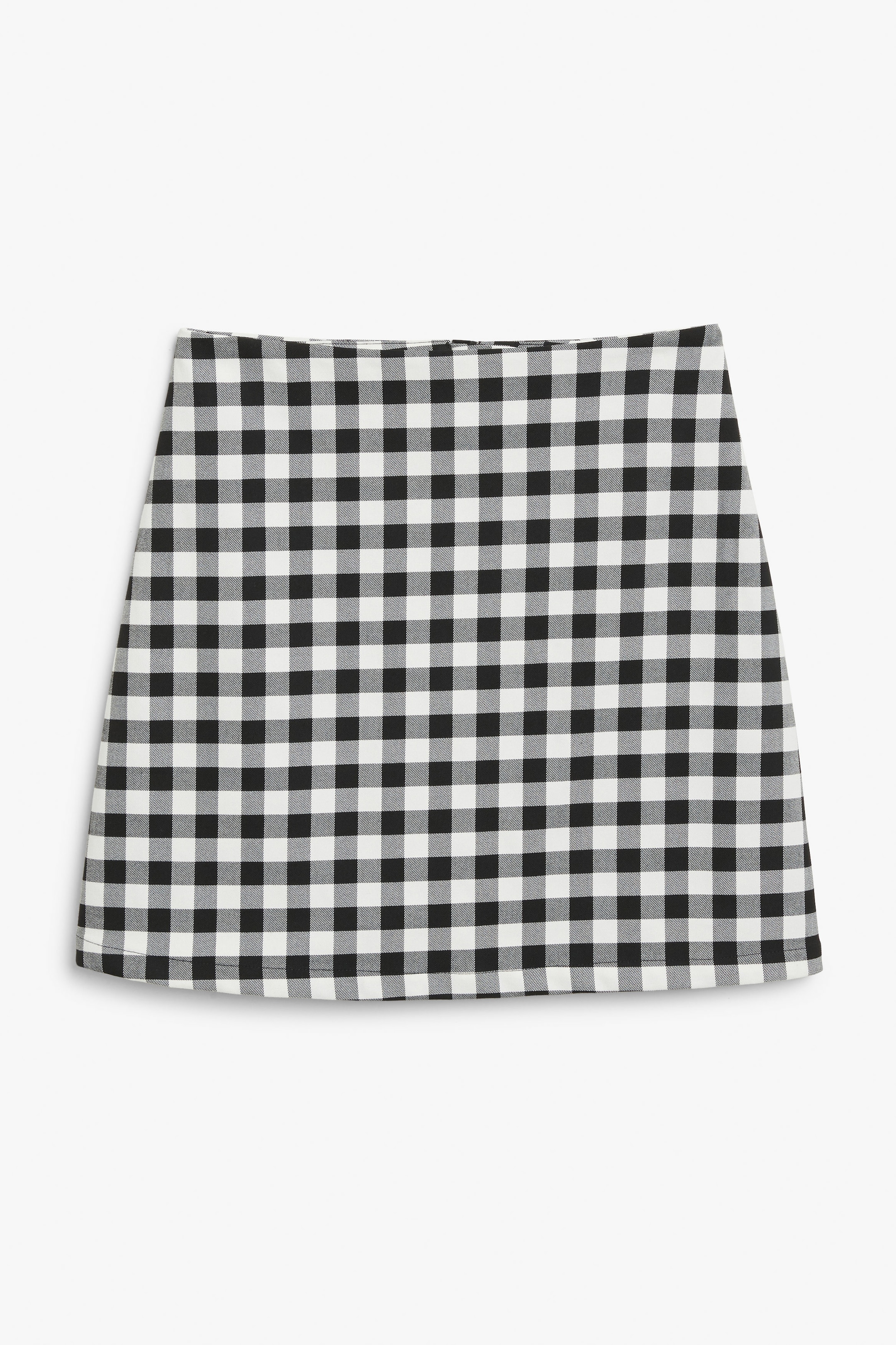 Gingham checks - A-line mini skirt - 0