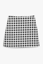 Gingham checks - A-line mini skirt - 0