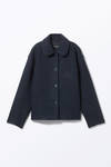 【新品未使用】WOOL SINGLE BREASTED JACKET single-breasted wool blend jacket - Navy Blue | Monki WW