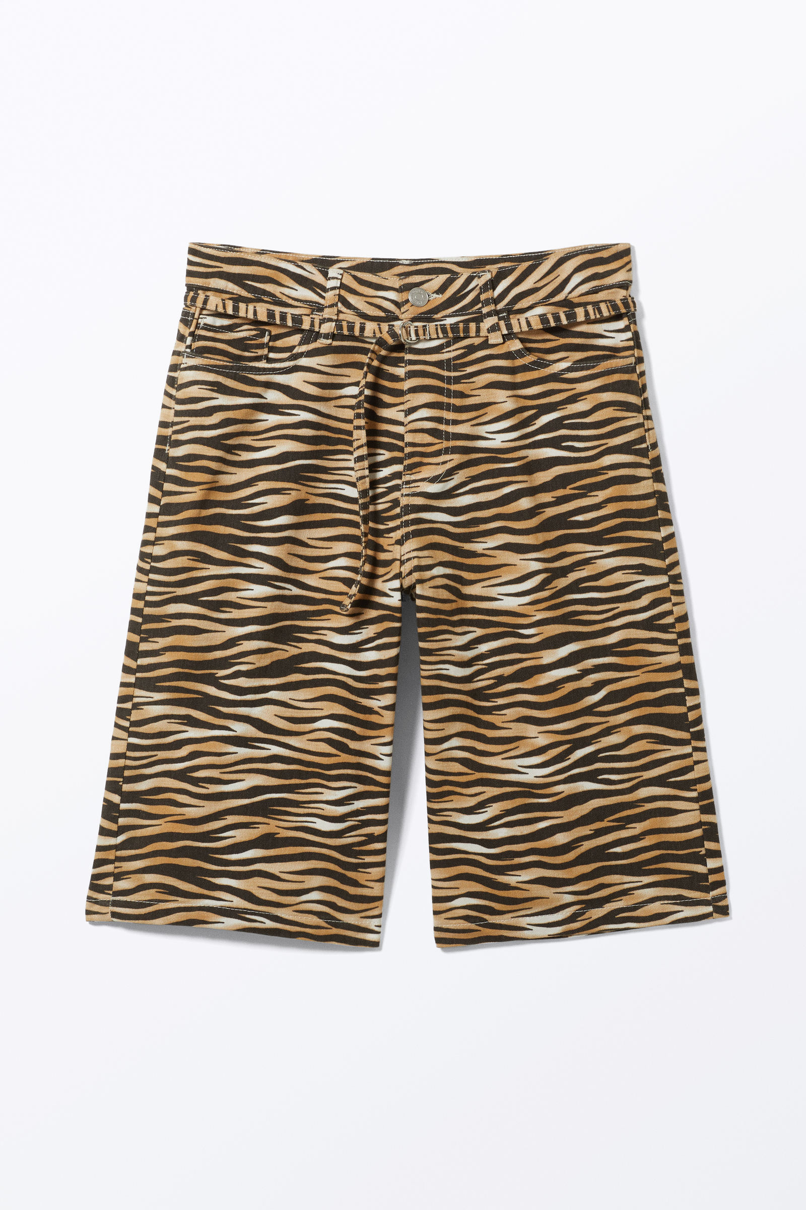 Low Rise Cargo Cotton Twill Jorts