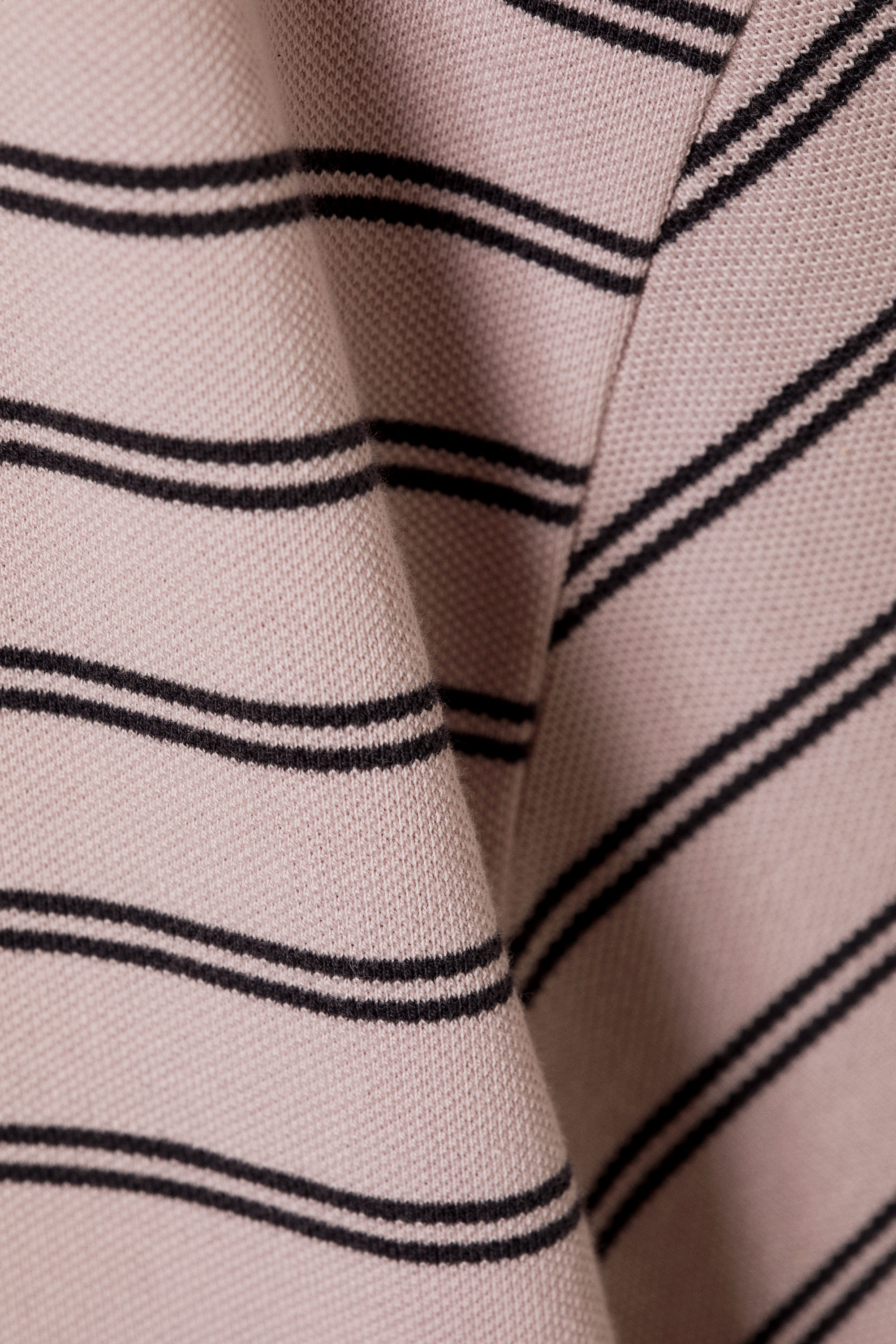 Pink & Black Stripes - Striped Relaxed Fit Polo Shirt - 4