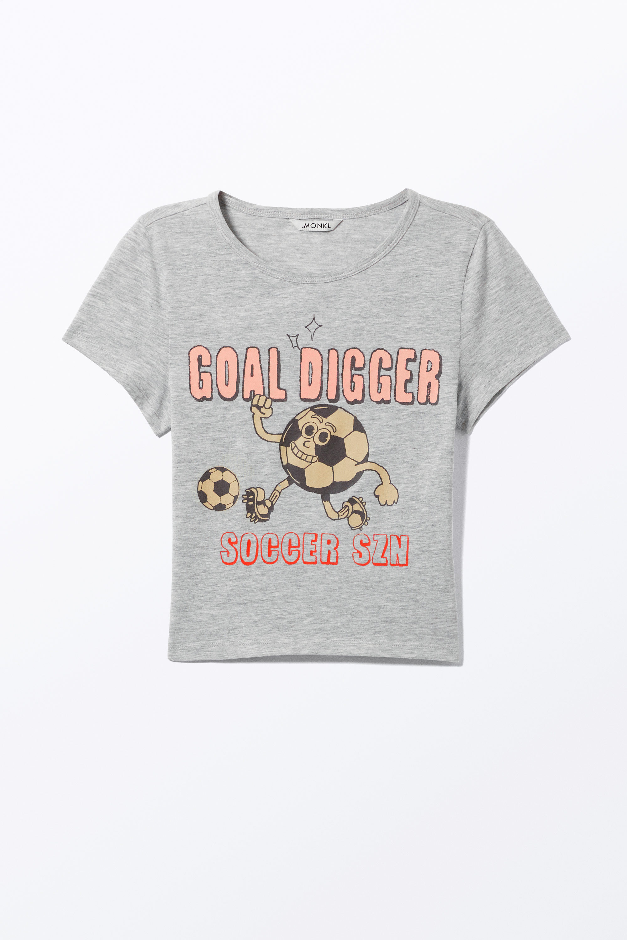 Grau - "Goal Digger" - Kurzes T-Shirt - 3