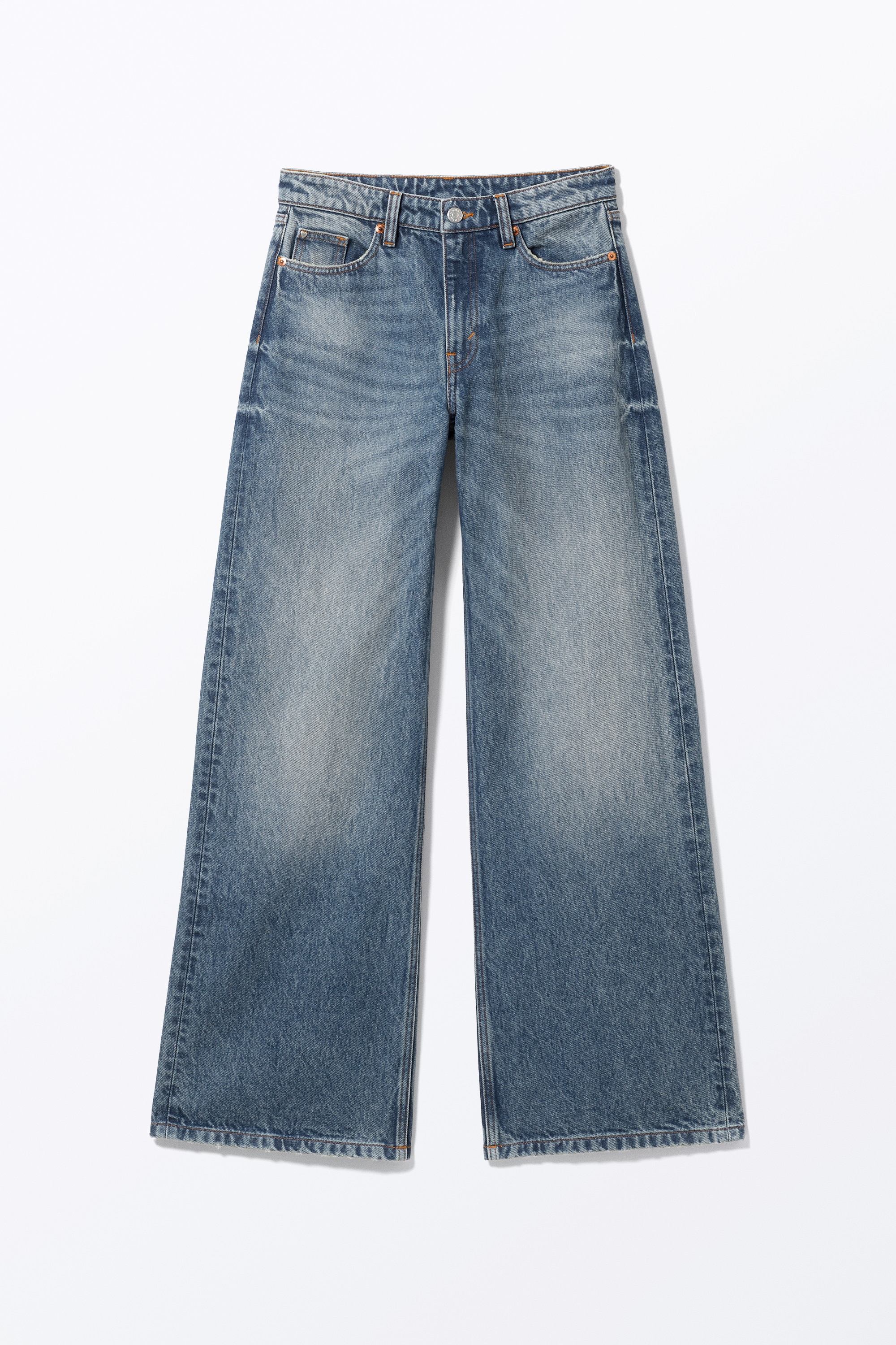 Paz Mid Wide Jeans - Mountain Blue/Washed Black