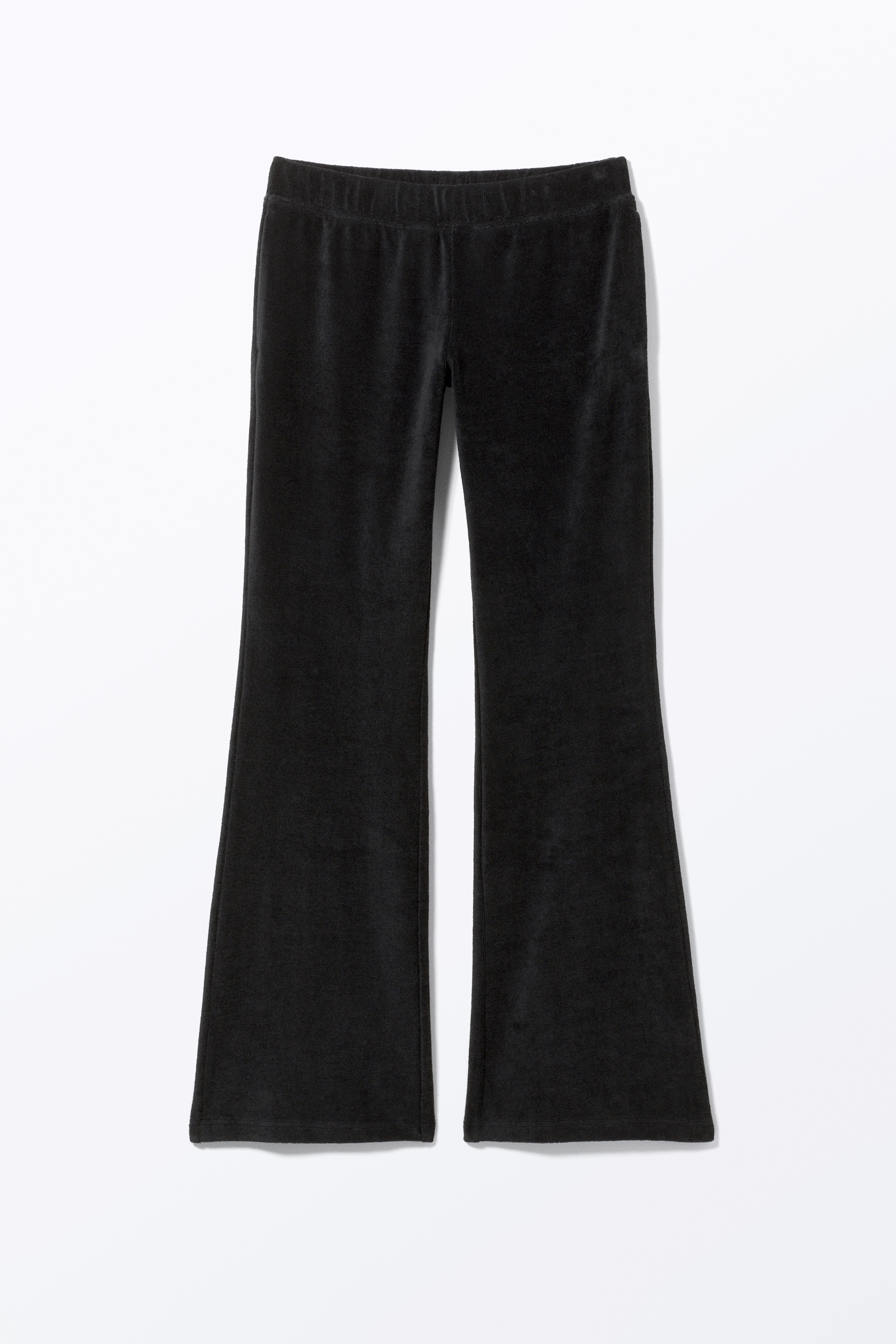 Größeres Bild ansehen: Weiche Frotteehose mit Schlag - Schwarz - Ladies | H&M DE 1