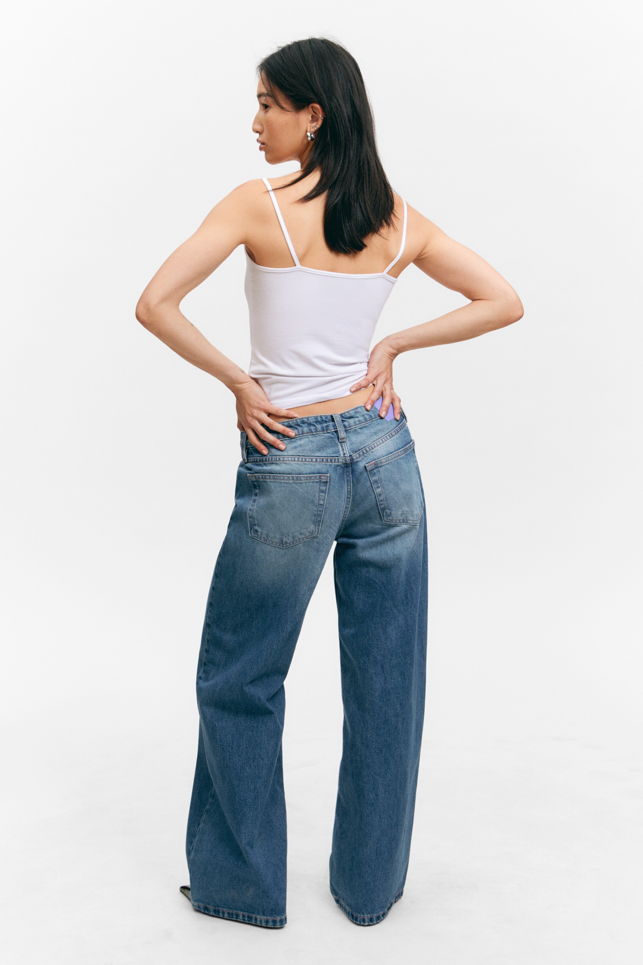 Zobacz większy obraz: Imoo Low Wide Jeans - Sunset Blue - Medium Blue - ONA | H&M PL 3