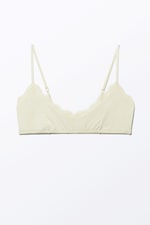 Dusty White - Soft Pull-over Scoop Neck Bra - 0