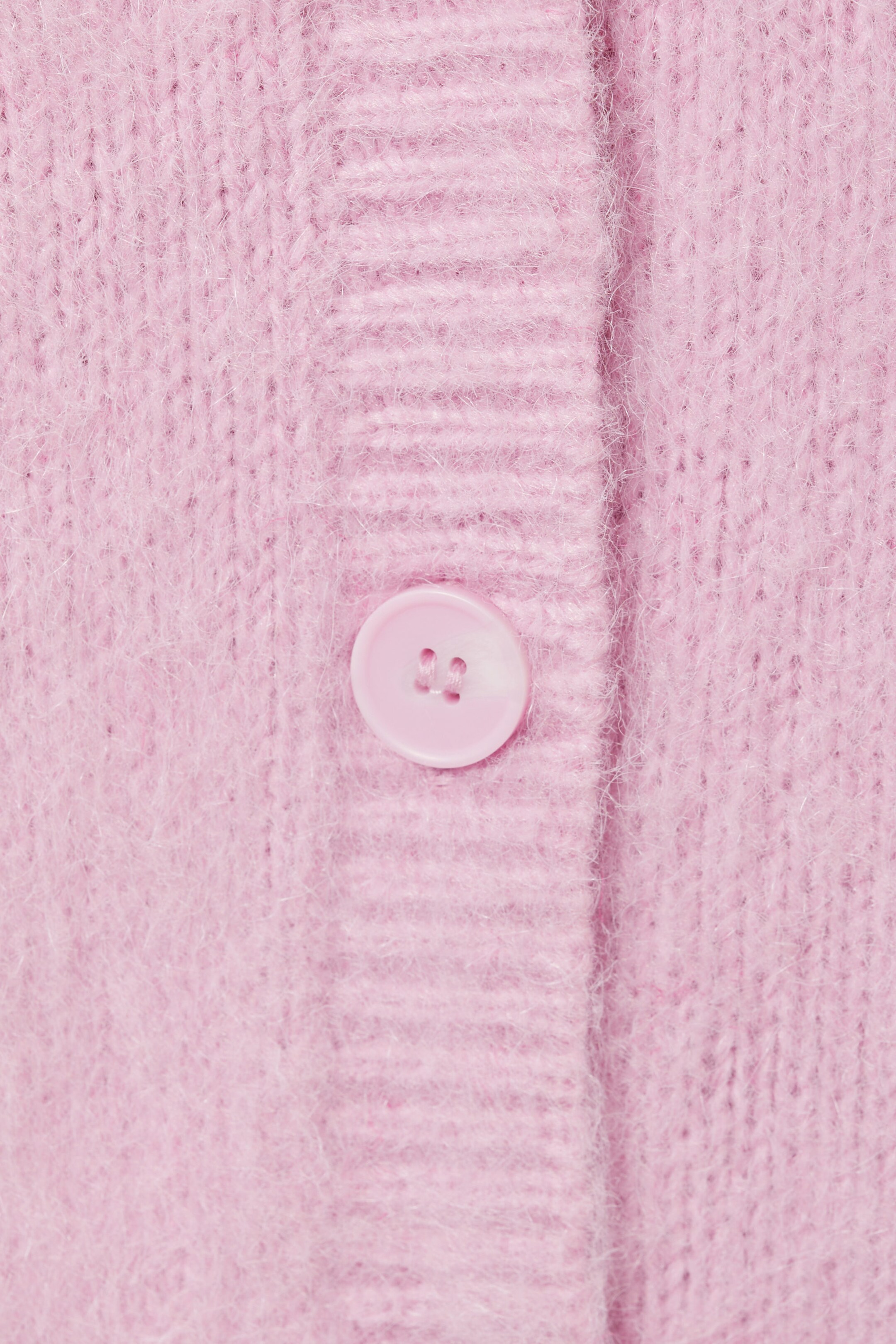 Light Pink - Fluffy knit cardigan - 1