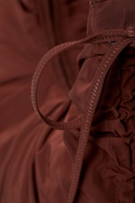 Dark Brown - Ruched Crescent Shoulder Bag - 2