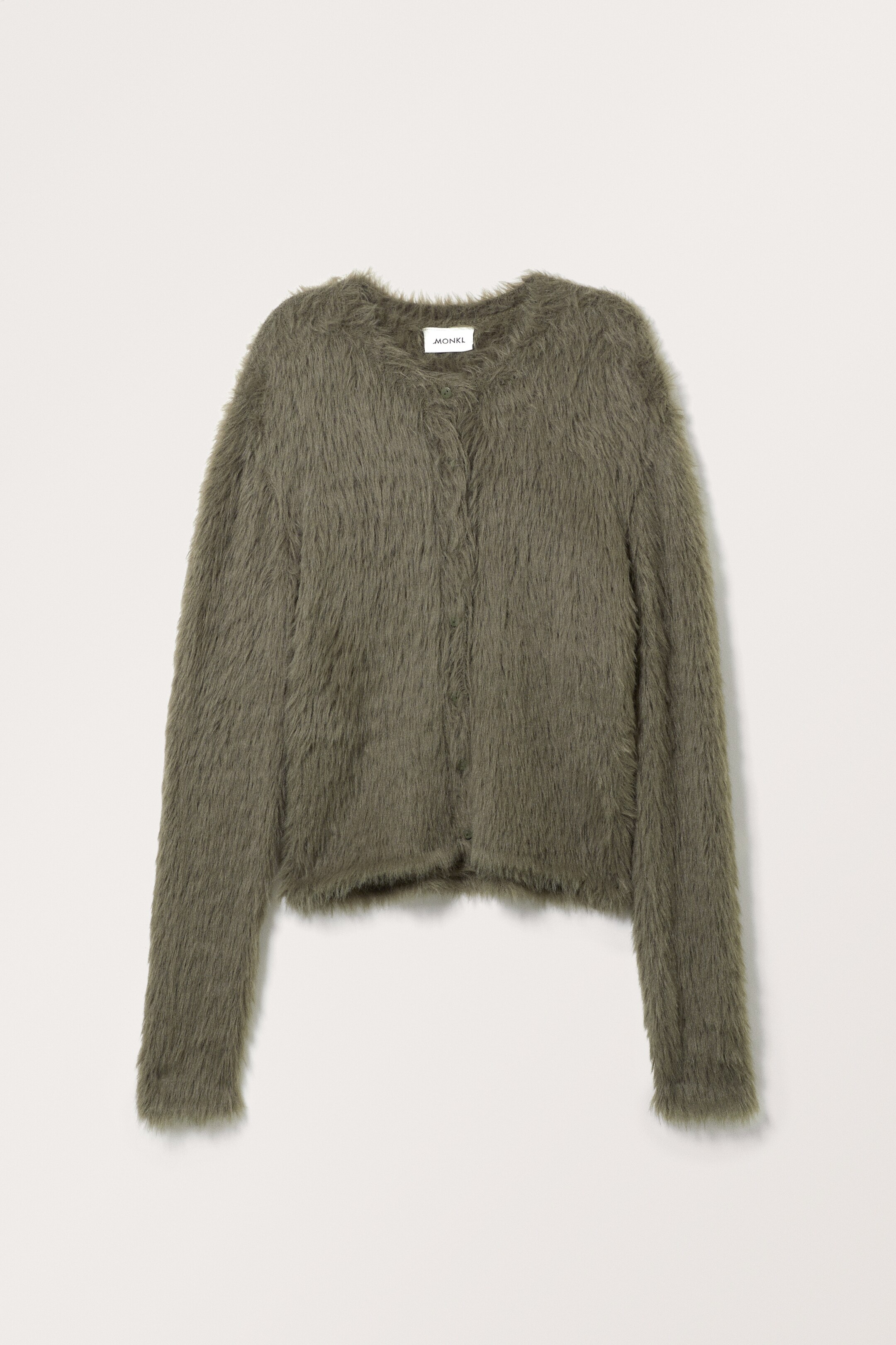 Zobacz większy obraz: Kardigan futrzany - Ciemna zieleń khaki - ONA | H&M PL 1