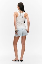 Weiß - "Dream & Dazzle" - Bedrucktes, figurbetontes Tanktop - 2