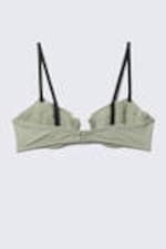 Light Khaki Green - Underwired Padded Bikini Top - 4