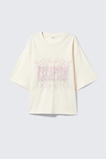 White - Escapism - Boxy Fit Printed T-Shirt - 3