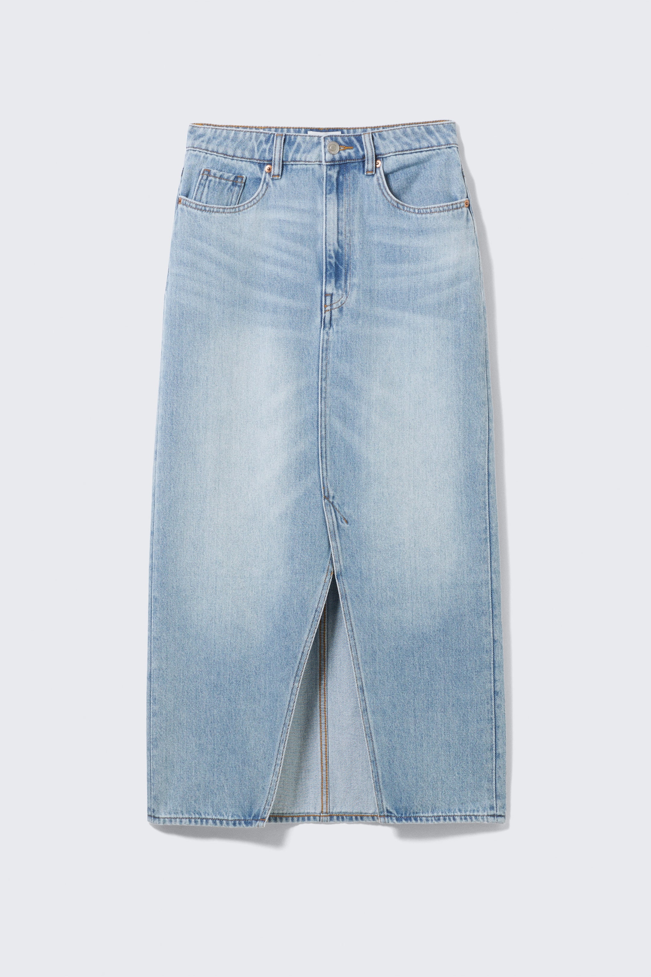Fresh Blue - Light Blue - Midi denim skirt - 4