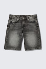 Haunted Black - Black - Imoo Low-Rise Wide Leg Denim Shorts - 4