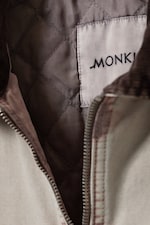 Rosa-beige - Vadderad bomullsjacka i canvas - 1