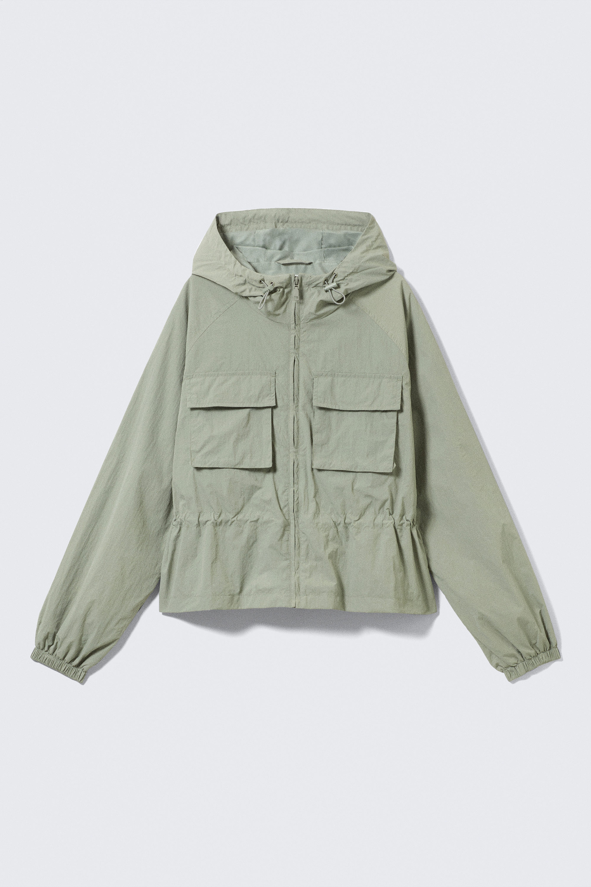 Dusty Khaki Green - Windbreaker Nylon Jacket - 5