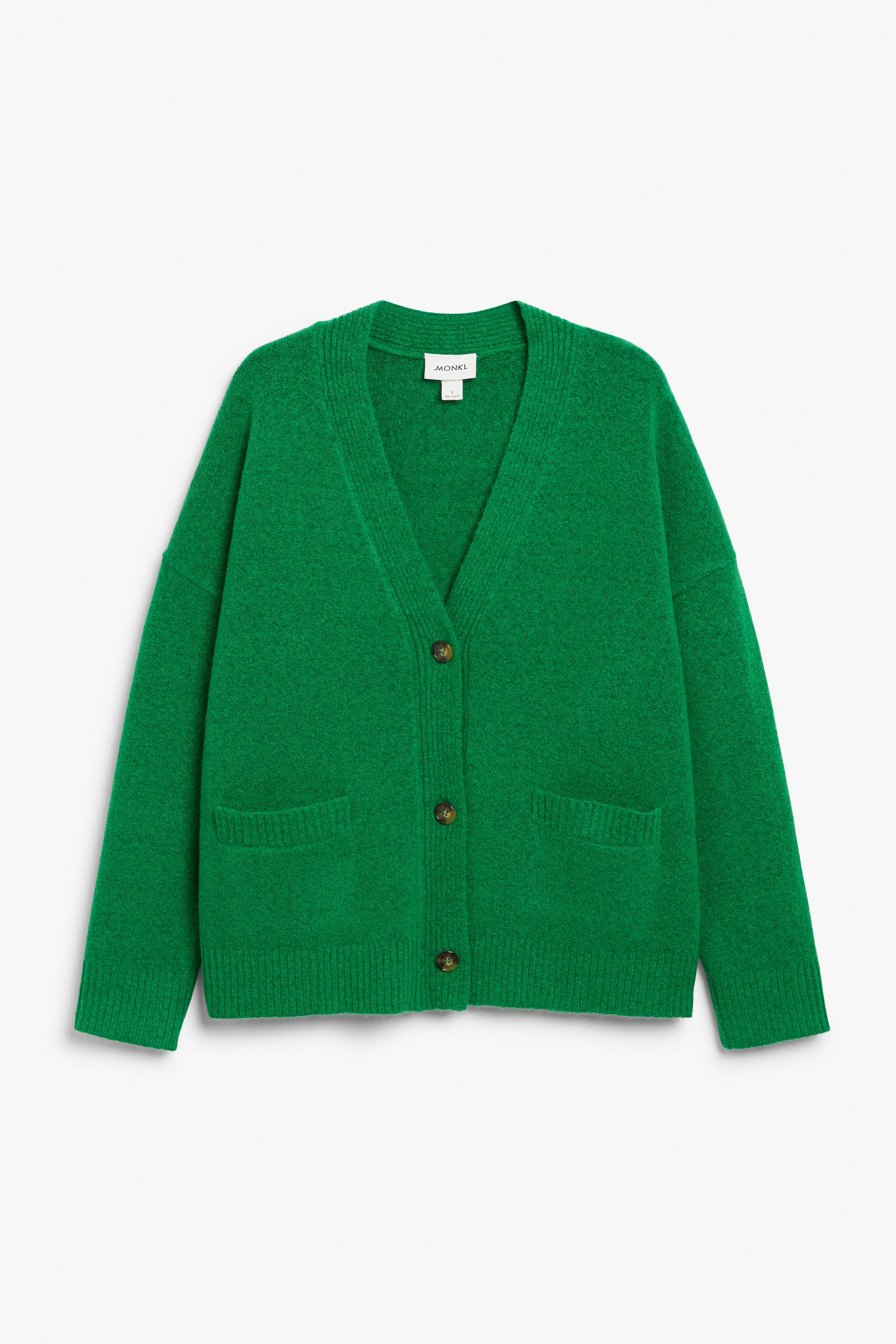 Iers groen - Relaxed gebreid vest - 0