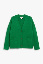 Iers groen - Relaxed gebreid vest - 0