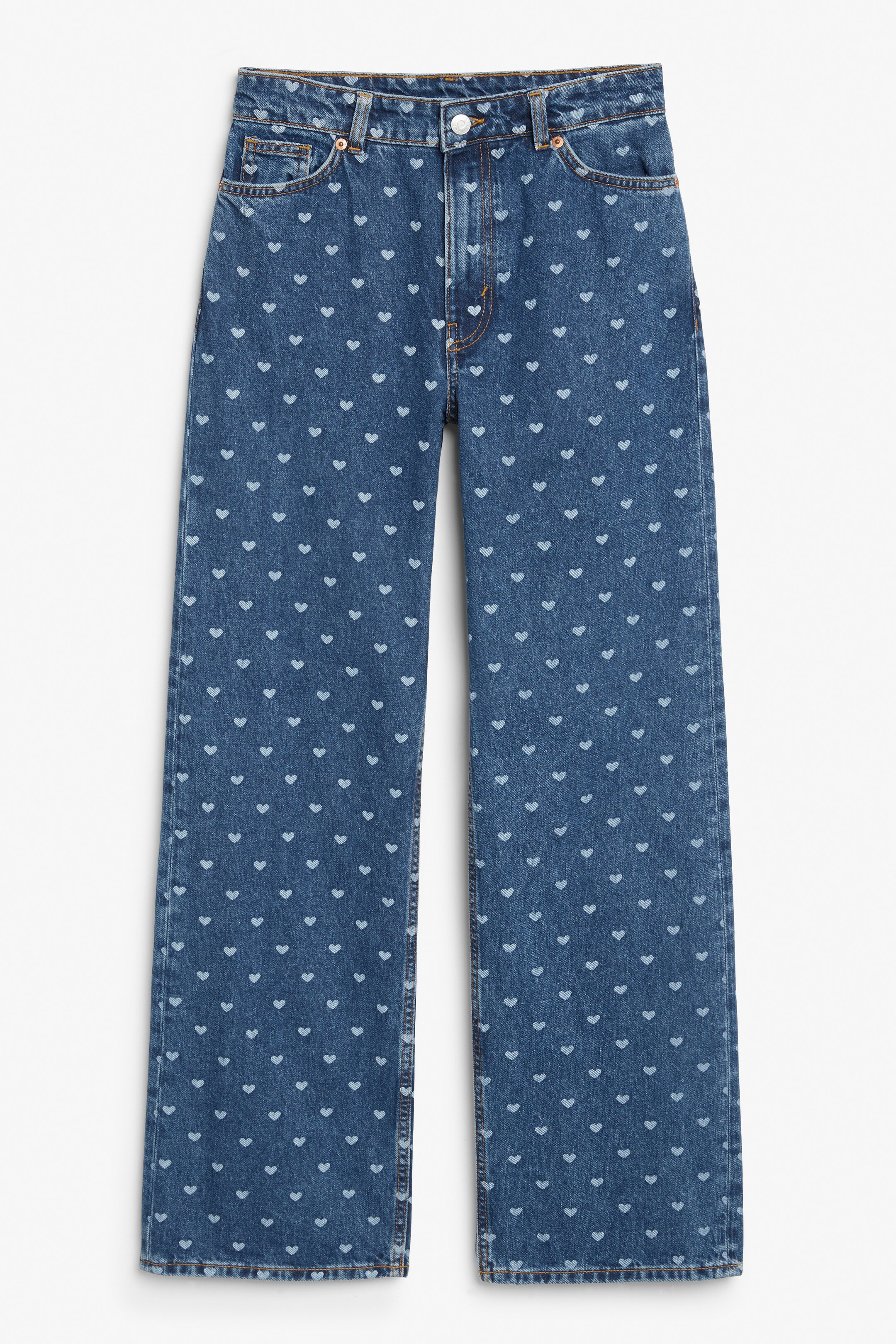 Grösseres Bild ansehen: Yoko Jeans mit Herzmuster - Blau mit Herz-Print - DAMEN | H&M CH 1