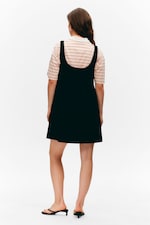 Black - Mini Pinafore Dress - 2