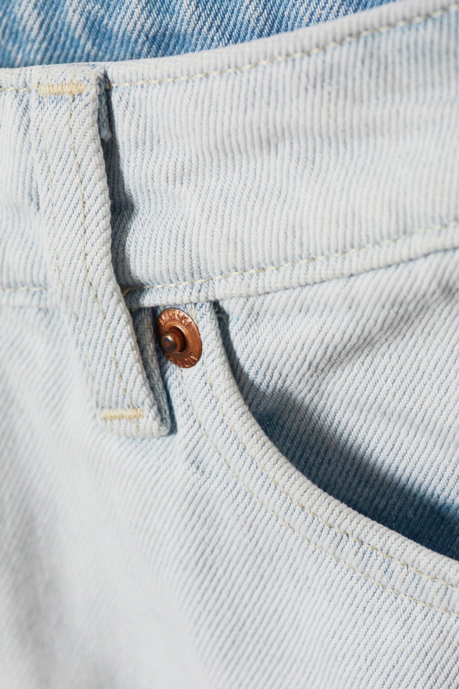 Pleated Mini Denim Skirt - Fluid Blue - lichtblauw/Lichtblauw - 6