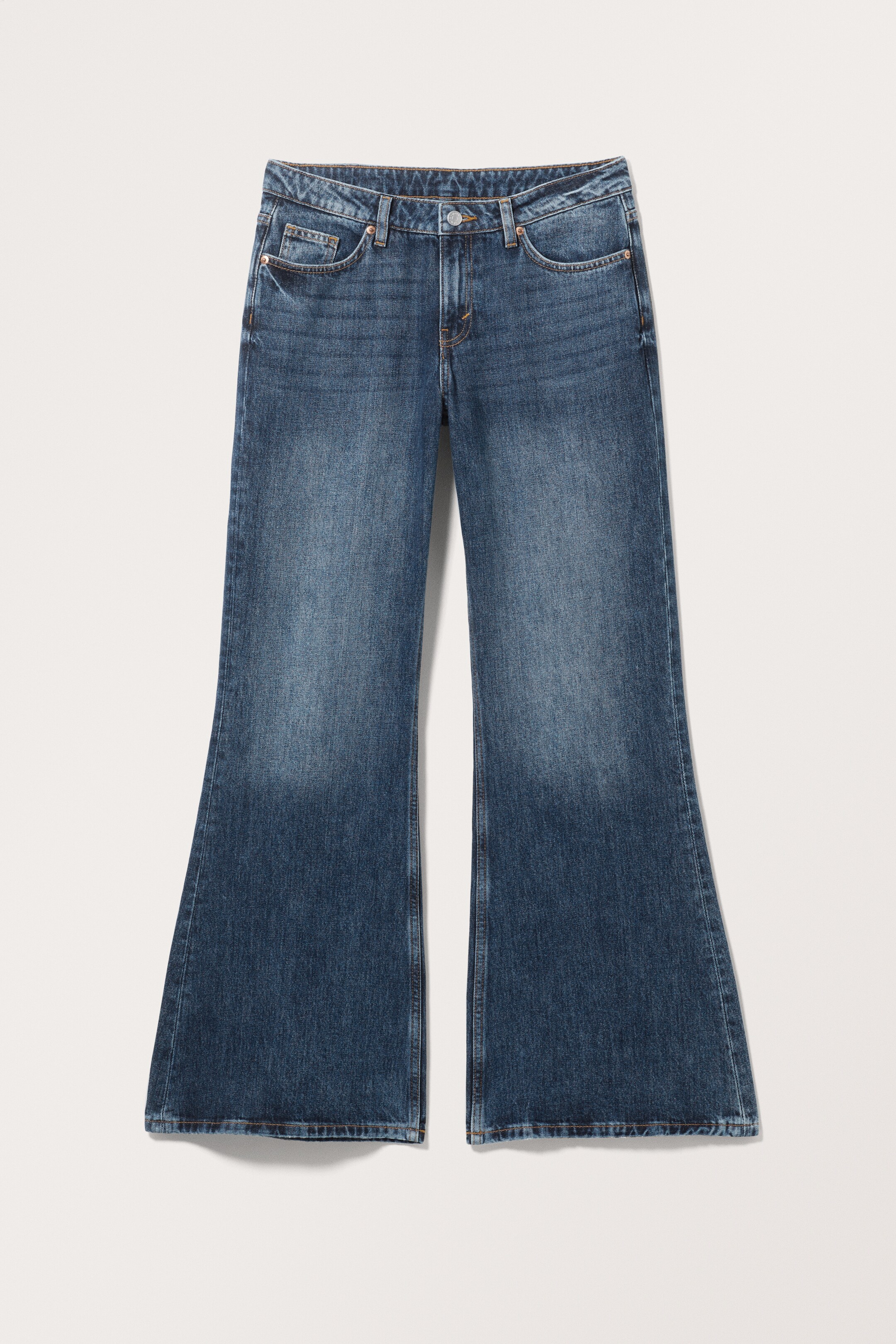 View larger image: Kiri Low Waist Loose Flared Jeans - Kaylin Blue - Ladies | H&M GB 1