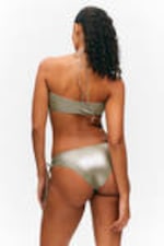 Glitter Khaki Green - Glitter Halter Bikini Top - 4