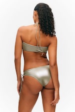 Glitzerndes Khaki-Grün - Glitzerndes Neckholder-Bikinioberteil - 2