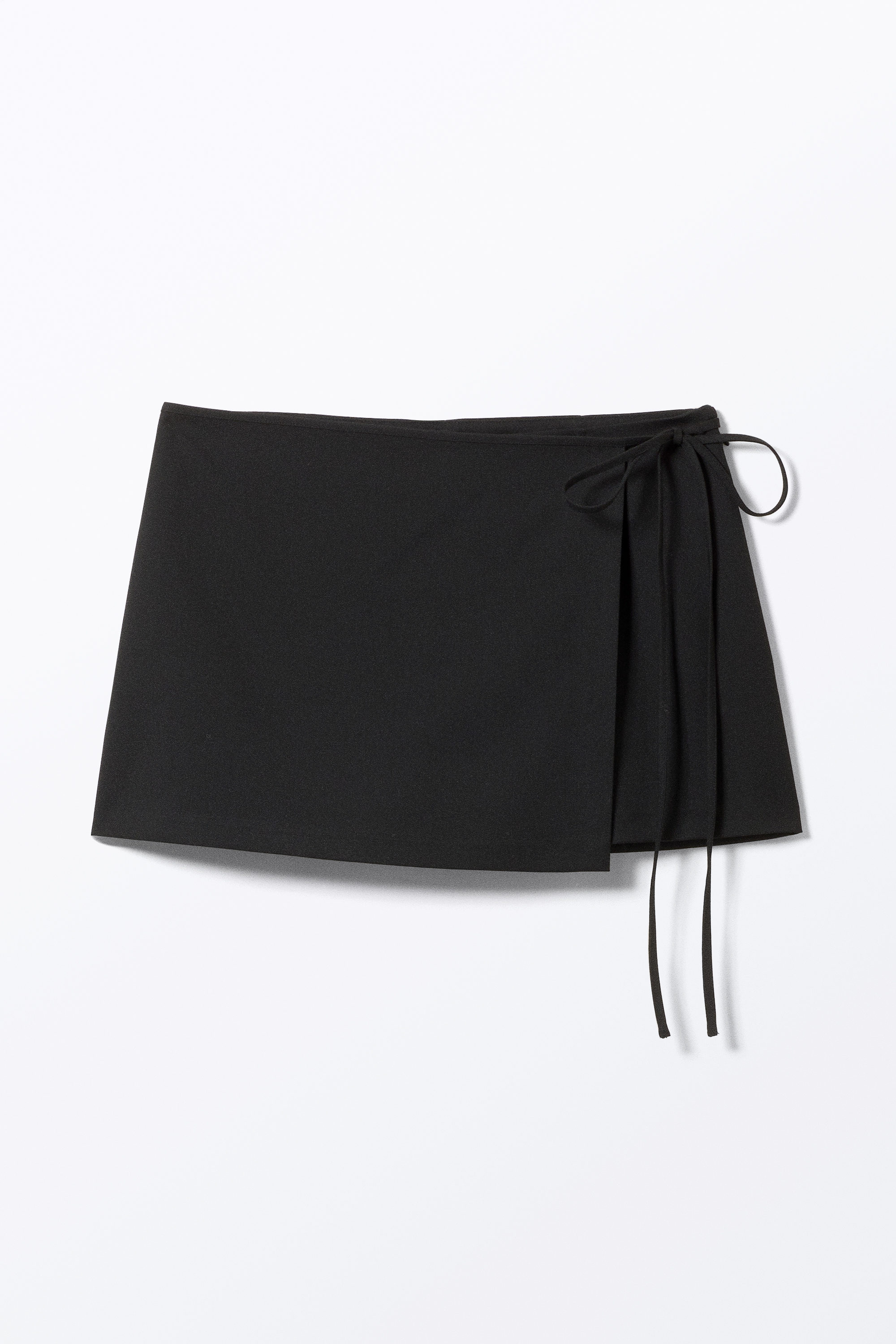Schwarz - Mini-Wickel-Skort - 3
