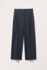 Navy Blue - Broek met wijde pijpen - 0