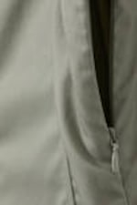 Light Khaki Green - Pleated Tie-Strap Mini Twill Dress - 4