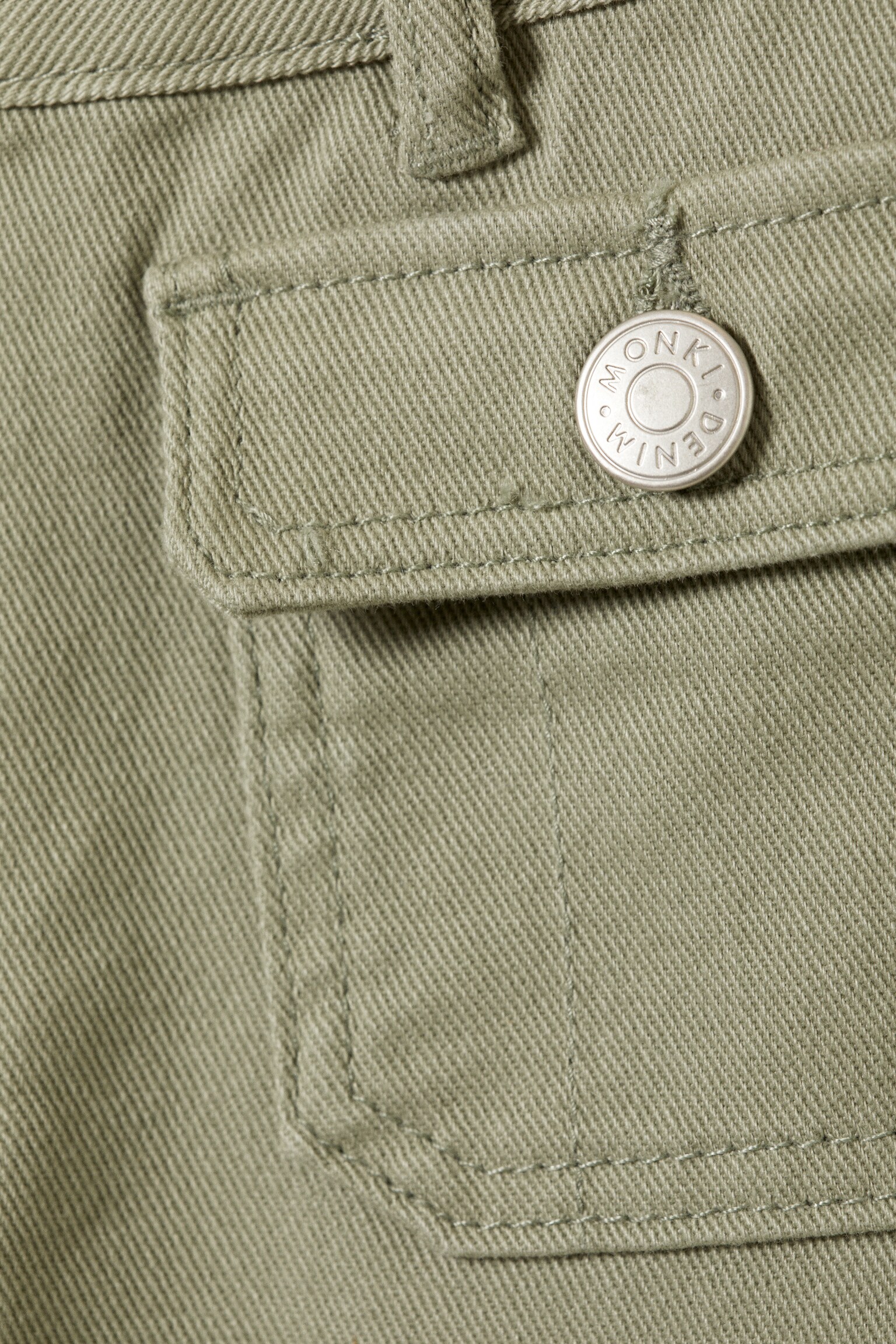 Calças de sarja de cintura descida Bootcut - Verde caqui/Preto/Bege claro/Castanho escuro - 6