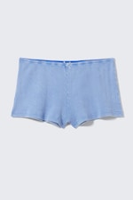 Dusty Blue - Soft Pointelle Pyjama Shorts - 0