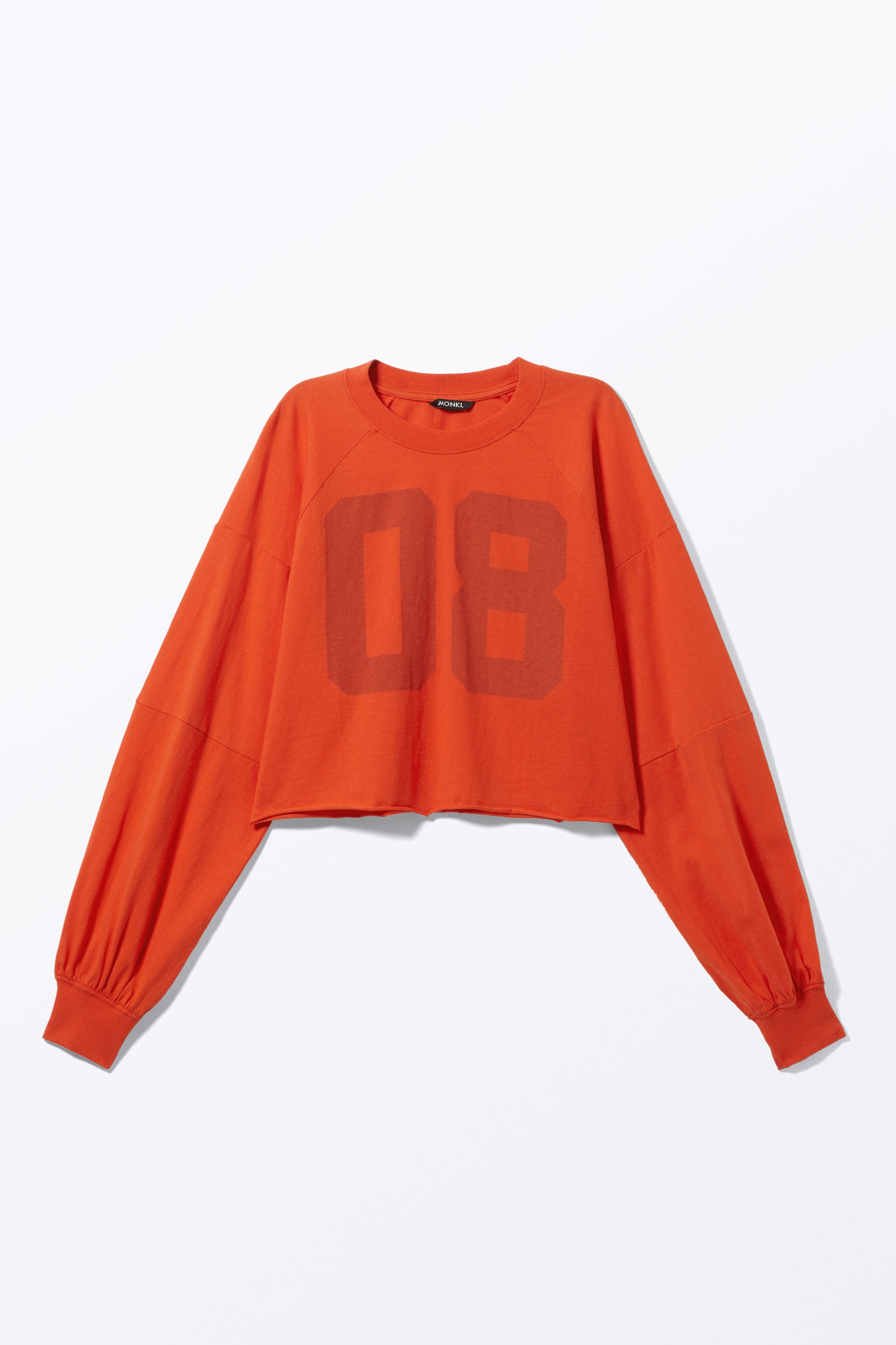 Bright Orange - 08 - Cropped Long-Sleeved T-shirt - 1