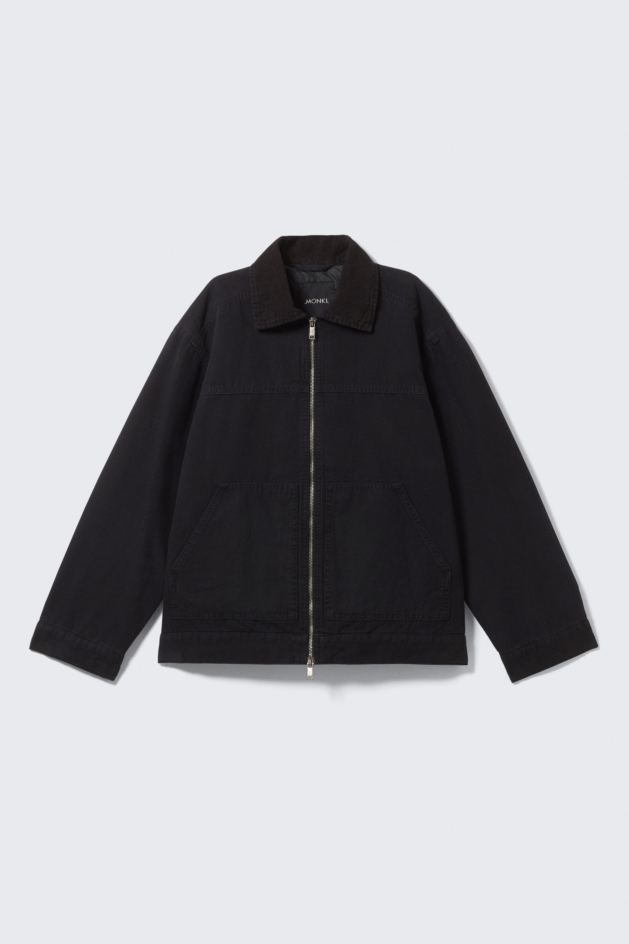 ジャケット・アウター WOOL EMBROIDERY SHORT ZIP JACKET short wool blend jacket - Black | Weekday WW
