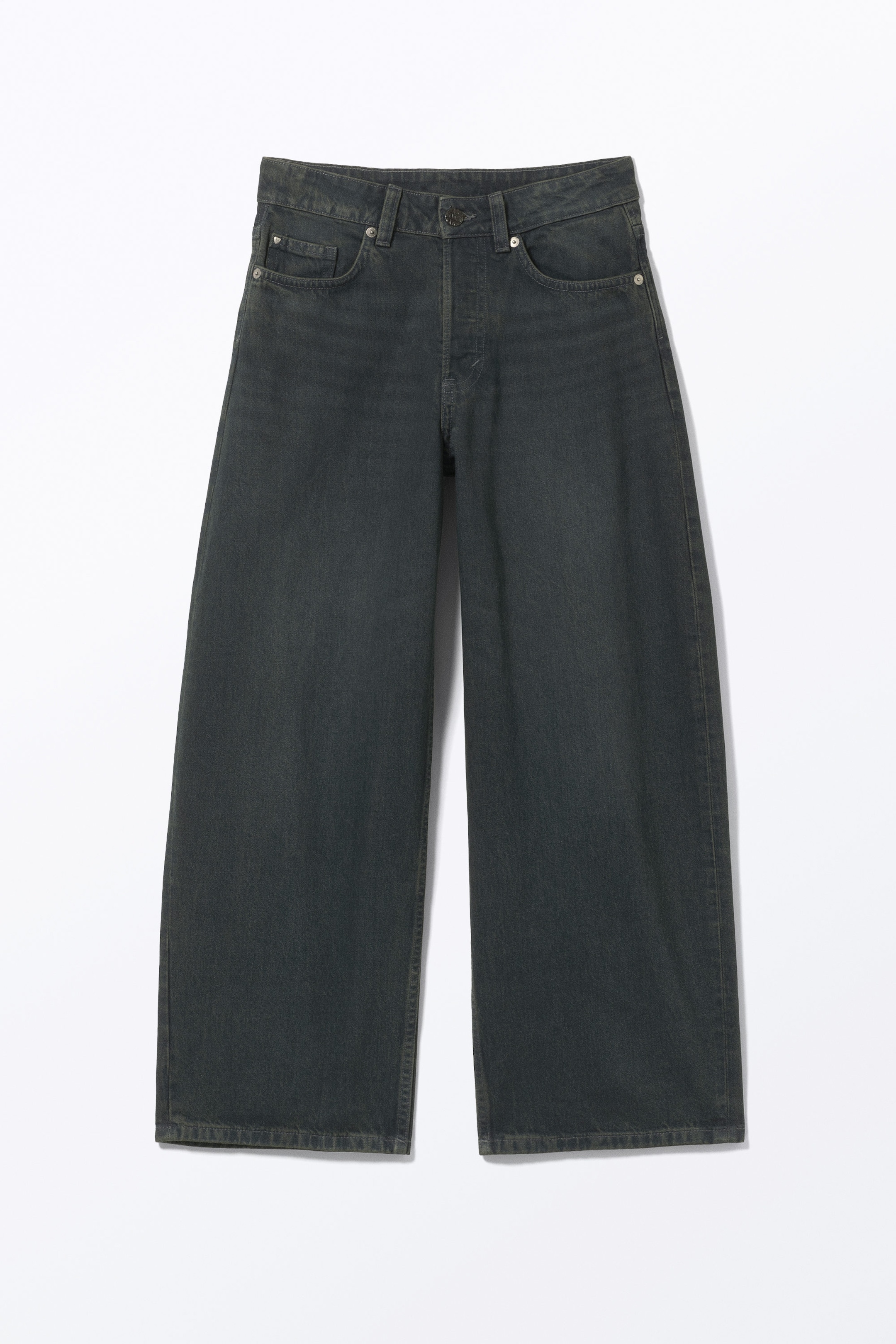 Smokey Blue - Mörkblå - Peggy lediga jeans med låg midja - 0