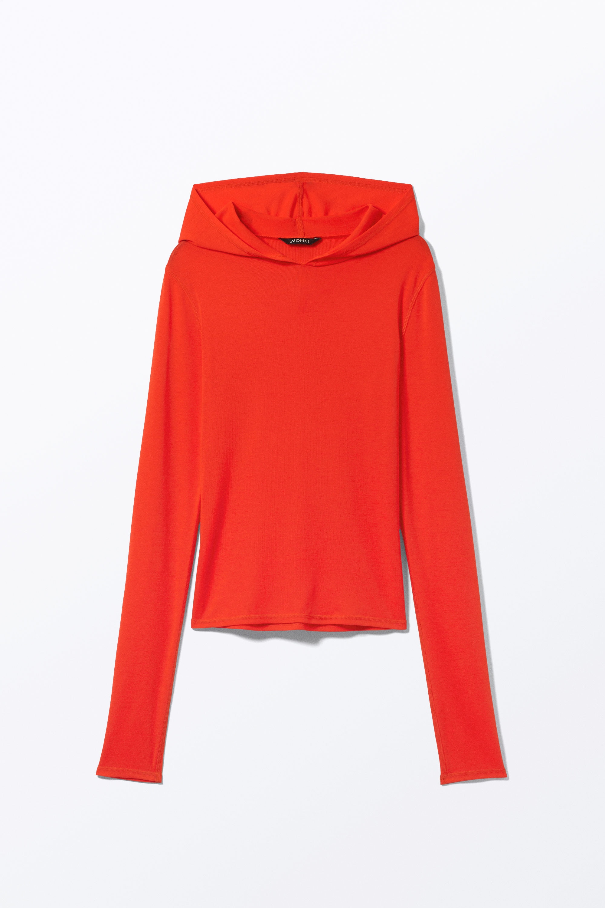 Knallrot - Langärmliges Hoodie-Top - 3